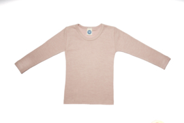 Cosilana wolzijdekatoenen longsleeve roze