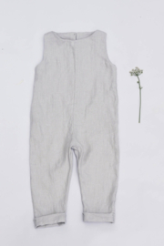 Simply Grey Kids linnen overalls naturel, 18-14 maanden