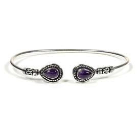 Amethyst armbandje met messing