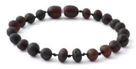 Barnsteen armbandje volwassenen cherry raw