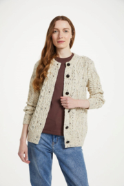Aran Woollen Mills - Ladies Heritage Aran Lumber Cardigan - Flecked