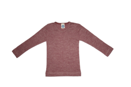 Cosilana wolzijdekatoenen longsleeve burgundy