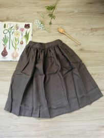 Simply Grey dames linnen rok Chocolate