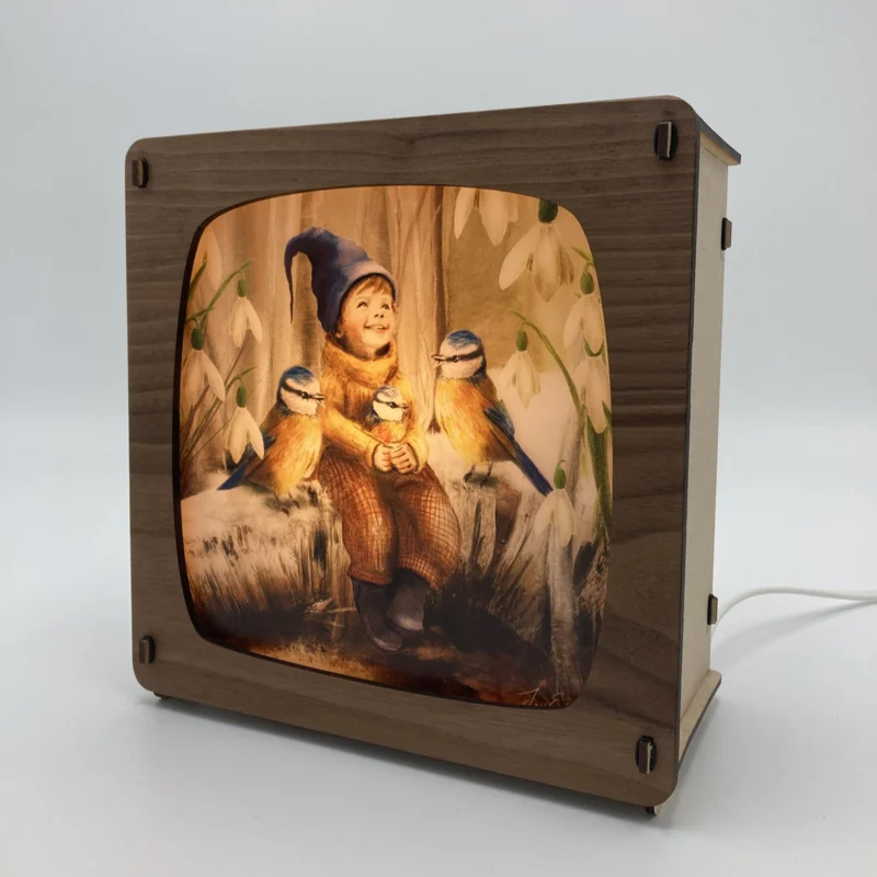 Het Houtlokael - seizoenenlamp Walnoot