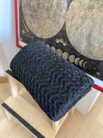 Aran Woollen Mills  Wollen deken Charcoal