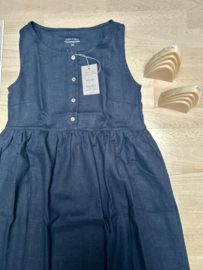 Simply Grey dames linnen  Hinterland dress zonder mouw en extra lengte, zwart
