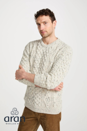 Aran Woollen Mills - Unisex Classic Heritage Aran Sweater - Oatmeal