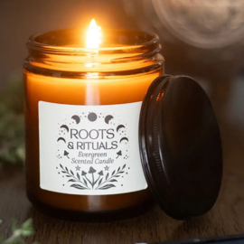 Roots & Rituals Evergreen amberkleurige glazen kaars