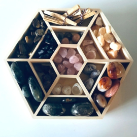Mandala display voor mineralen en edelstenen