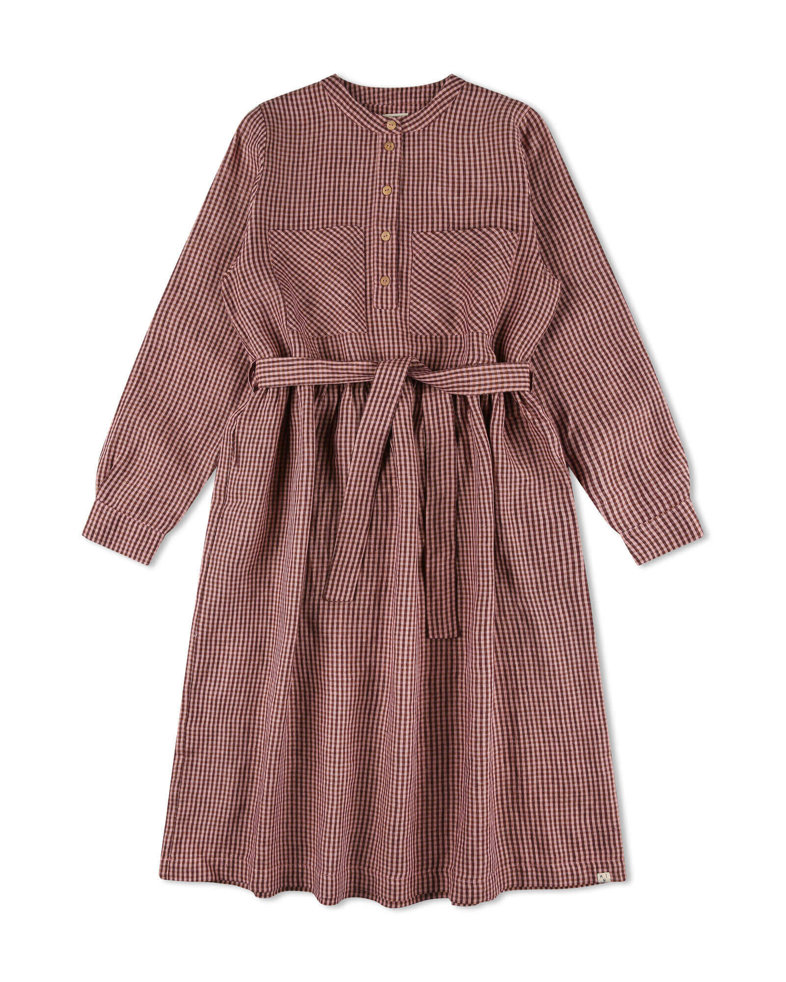 Matona Women Linnen Jurk Red Checks