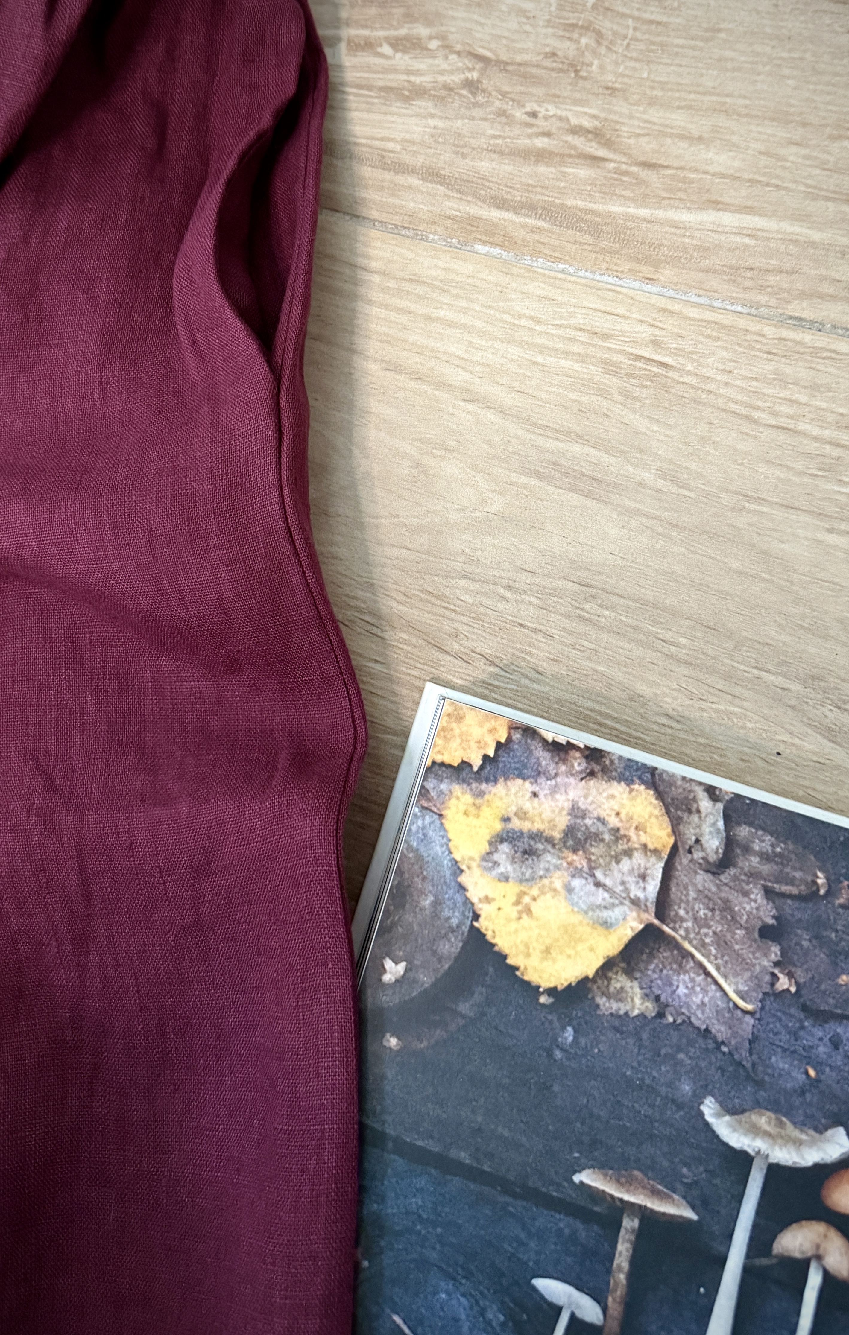 Simply Grey dames linnen rok Plum
