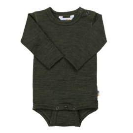 Joha merinowollen romper baby moss green