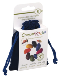 Crayon Rocks Acht krijtjes in blauw zakje