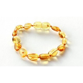Barnsteen armbandje baby/peuter lemon  flat