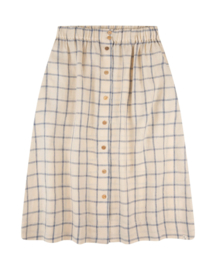 Matona Women Linnen Midi Skirt Blue