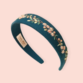 Olala Mia - Haarband Flowers teal