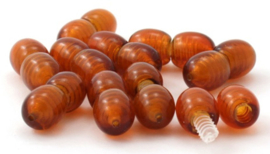 Barnsteen sluiting met schroefdraad cognac