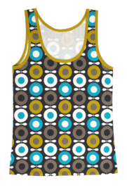 Katvig organic cotton ladies tank big appels blue