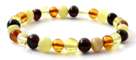 Barnsteen armbandje volwassenen multicolour round