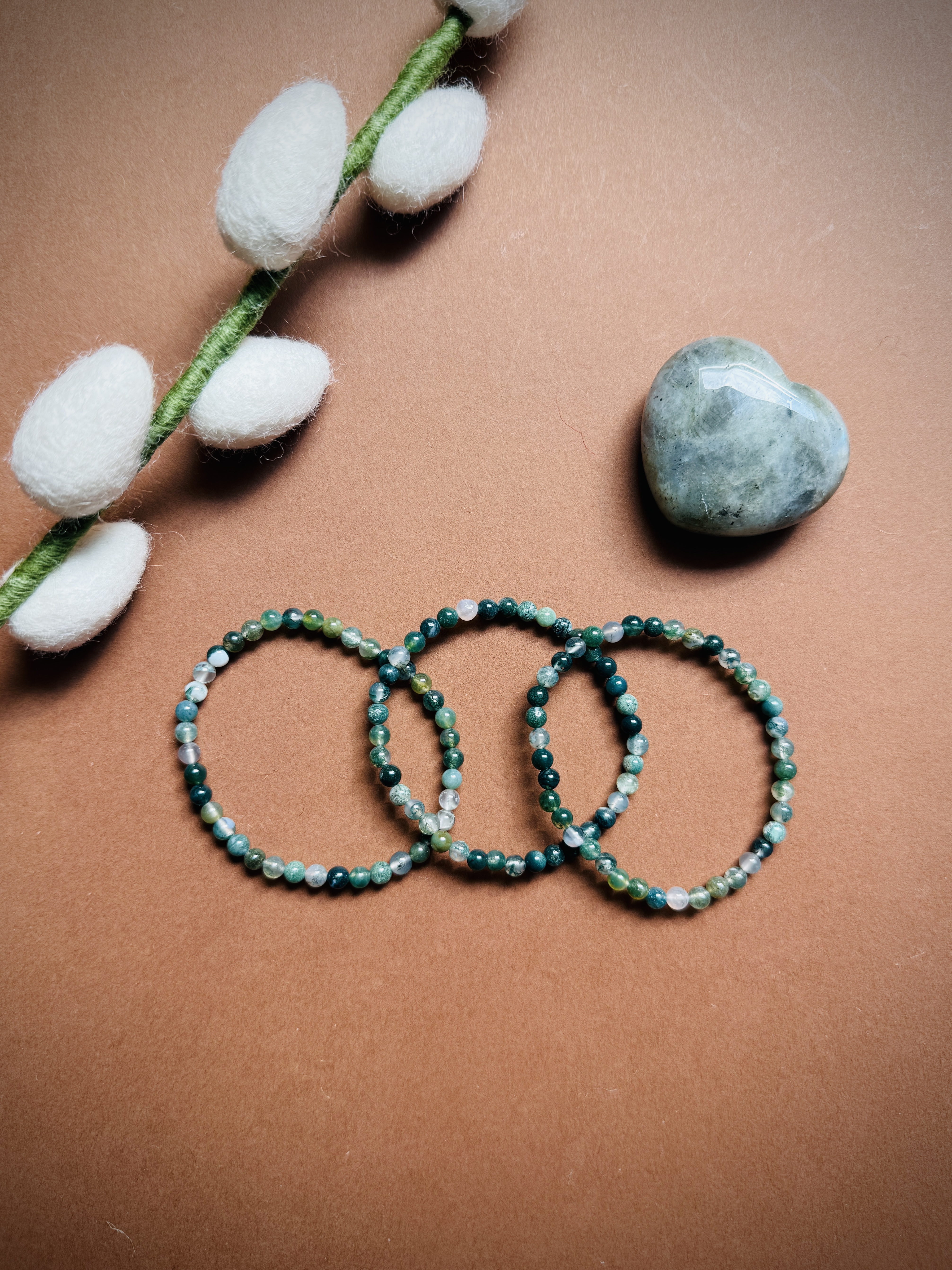 Armbandje Mos agaat