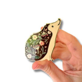 Esther Bennink - Emaille broche pin Egel