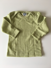 Cosilana wolzijdekatoen baby longsleeve groen