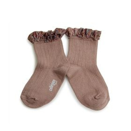Collégien frilly socks adult Petite Taupe, 36-38