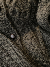 Aran Woollen Mills - Damesvest merino moss