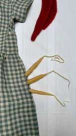 Simply Grey dames linnen  Hinterland dress met korte mouw, green checks
