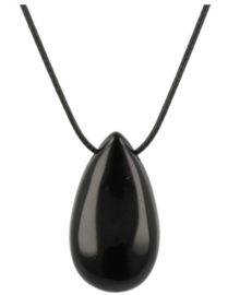 Edelsteen druppel hanger Obsidiaan