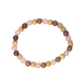 Armbandje Thuliet, rozenkwarts en tulsi