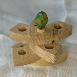 Waldki Houten steker diamant groen