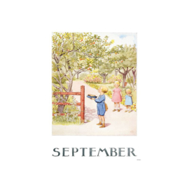 Elsa Beskow Ansichtkaart maand September