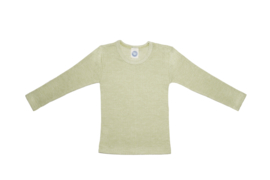 Cosilana wolzijdekatoenen longsleeve groen