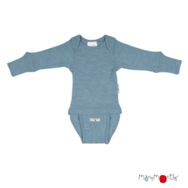 ManyMonths wollen romper / shirt Blue Mist