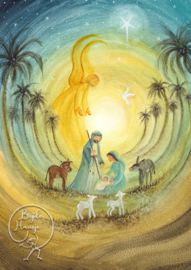 Bijdehansje - Ansichtkaart Nativity