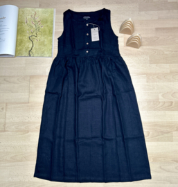 Simply Grey dames linnen  Hinterland dress zonder mouw en extra lengte, zwart