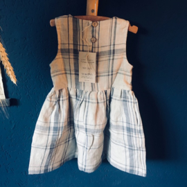 Simply Grey Kids linnen jurk zonder mouw vintage checks