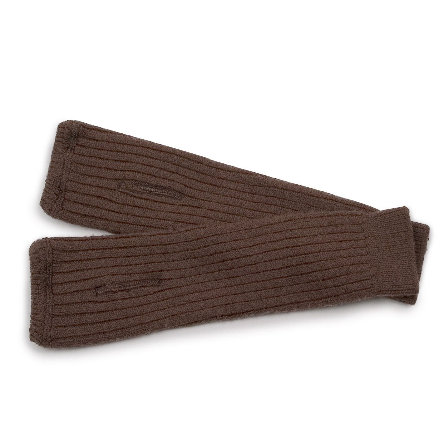 Collégien merinowollen polswarmers - adult - Chocolat au lait