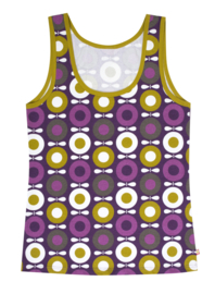 Katvig organic cotton ladies tank big appels violet