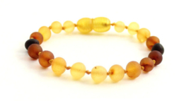 Barnsteen armbandje baby/peuter multicolour raw