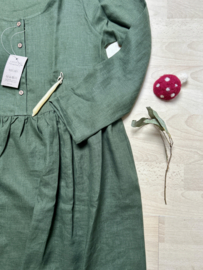 Simply Grey dames linnen  Hinterland dress Forest Green