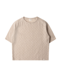 Matona Women - merinowollen pointelle shirt oat