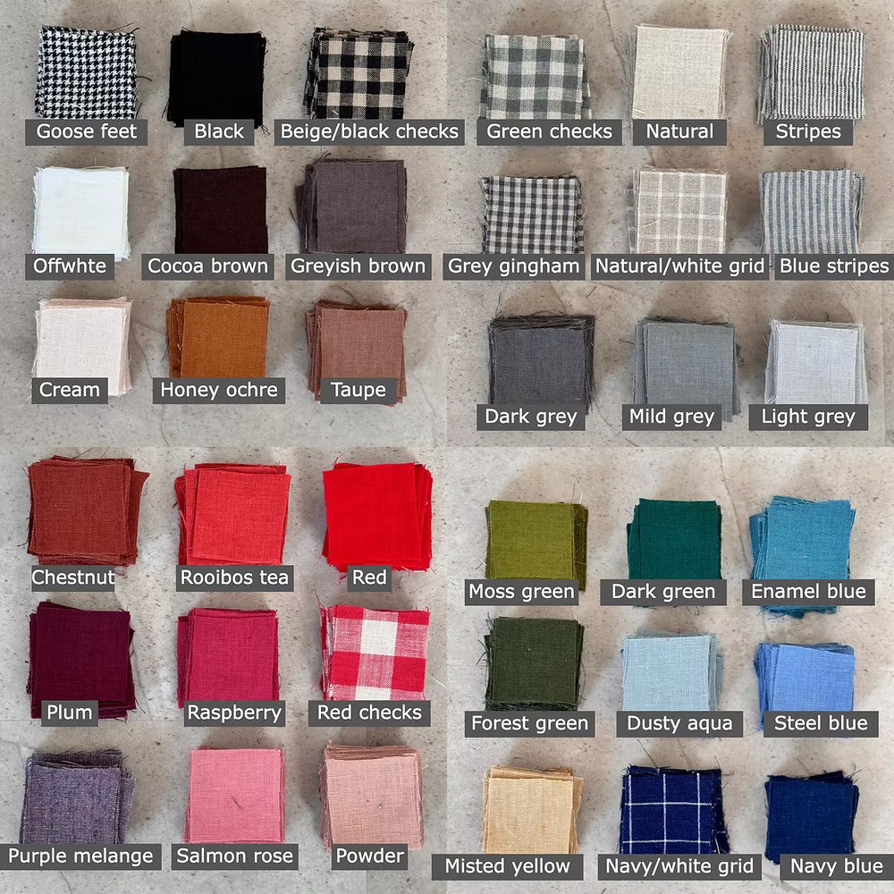 Simply Grey Linen shirtsleeve dress Hinterland Green Checks, S/M