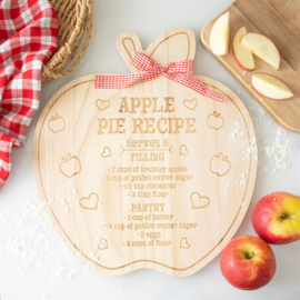 Houten snijplank Appeltaart recept