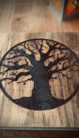 Uwwalon handgemaakte eiken borrelplank Tree of life