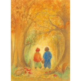 Marjan van Zeyl - Ansichtkaart Herfstbos
