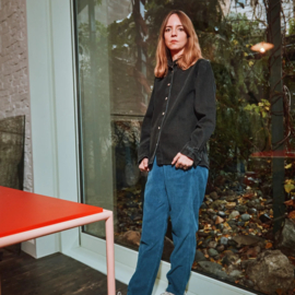 Poudre Organic - Corduroy trousers Dark Denim, XL