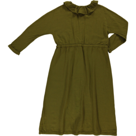 Poudre Organic - Women's dress Avena Fir Green