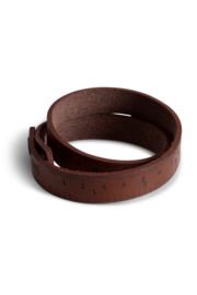 Muud - Leren meetlint armband - chocolate
